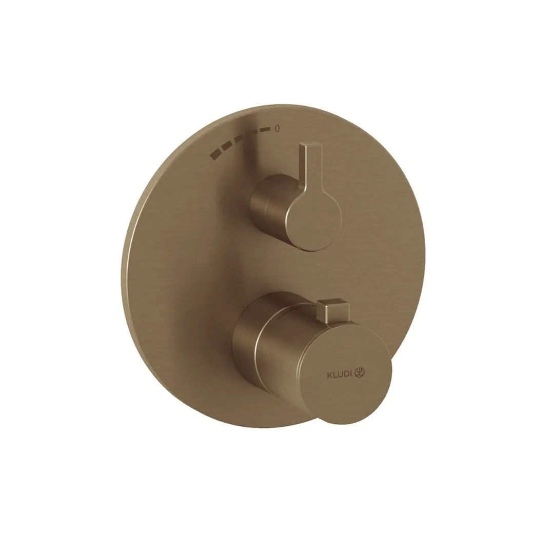 Obrázek KLUDI Podomítková termostatická sprchová baterie #20885N115 - kartáčovaný bronz