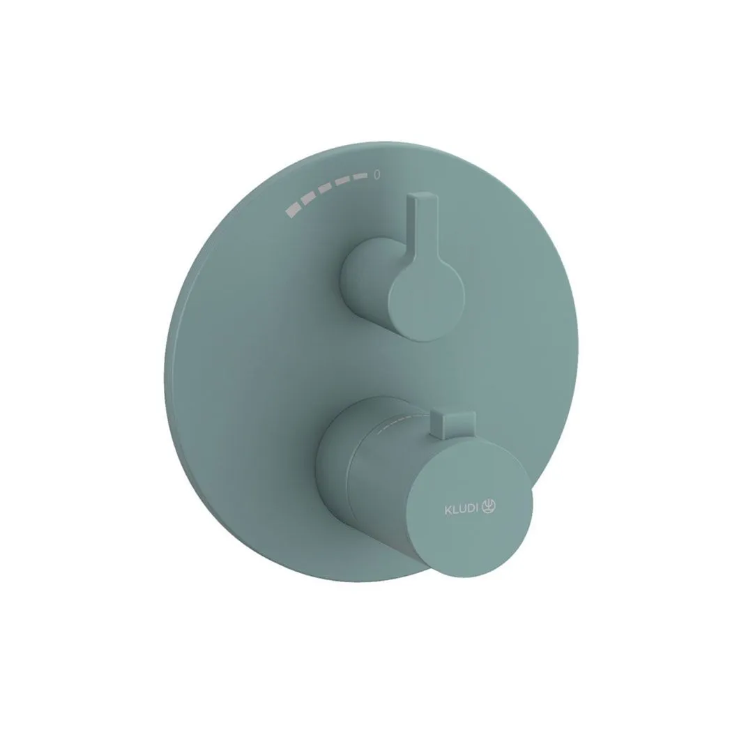 Bild von KLUDI Unterputz-Brause-Thermostatarmatur #20885O315 - Matt Teal Blue