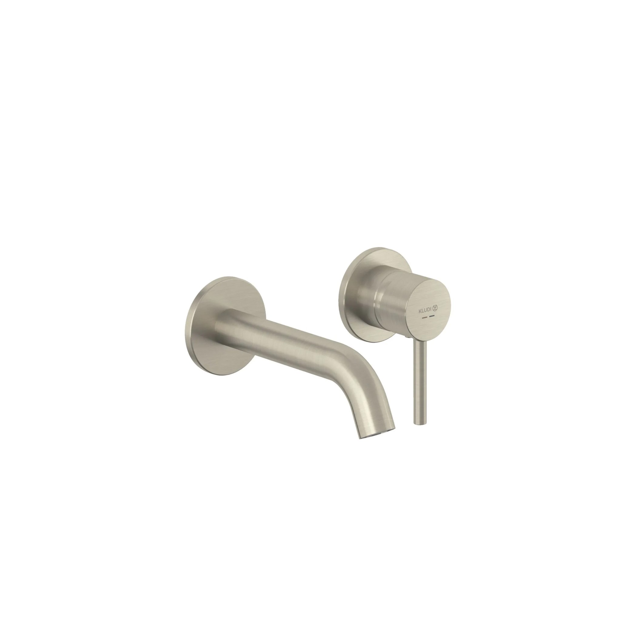 Bild von KLUDI Unterputz-Waschtisch-Zweiloch-Wand-Einhandmischer #38244N576 - Brushed Nickel