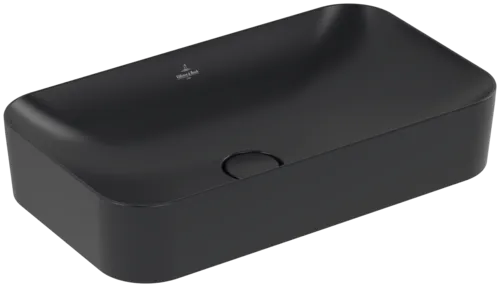 Bild von VILLEROY BOCH Finion Aufsatzwaschbecken, 600 x 350 x 115 mm, Pure Black CeramicPlus, ohne Überlauf #414361R7