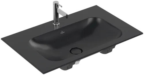 Bild von VILLEROY BOCH Finion Schrankwaschtisch, 800 x 500 x 160 mm, Pure Black CeramicPlus, ohne Überlauf #416481R7