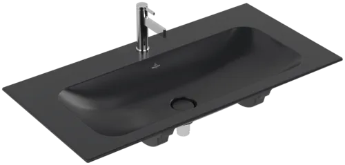 Bild von VILLEROY BOCH Finion Schrankwaschtisch, 1000 x 500 x 160 mm, Pure Black CeramicPlus, mit verdecktem Überlauf #4164ABR7