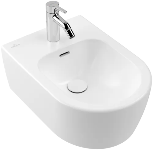 Bild von VILLEROY BOCH Skyla Bidet, wandhängend, 370 x 530 mm, Stone White CeramicPlus #448200RW