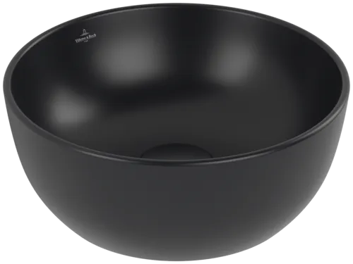Bild von VILLEROY BOCH Artis Aufsatzwaschbecken, 325 x 325 x 135 mm, Pure Black CeramicPlus, ohne Überlauf #438932R7