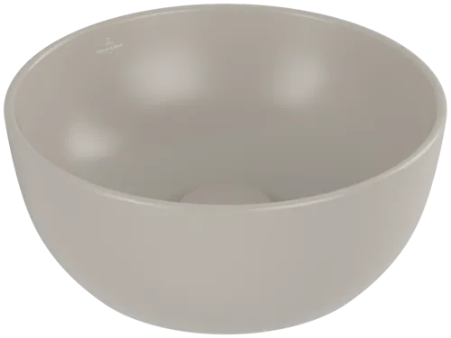 Bild von VILLEROY BOCH Artis Aufsatzwaschbecken, 325 x 325 x 135 mm, Almond CeramicPlus, ohne Überlauf #438932AM