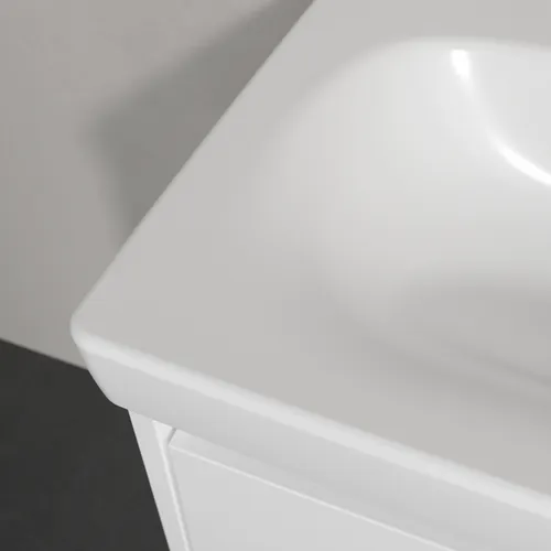 Obrázek VILLEROY BOCH Skyla Washbasin, 445 x 550 x 150 mm, Stone White CeramicPlus, with overflow #5A5155RW