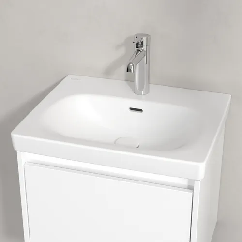 Obrázek VILLEROY BOCH Skyla Washbasin, 445 x 550 x 150 mm, Stone White CeramicPlus, with overflow #5A5155RW