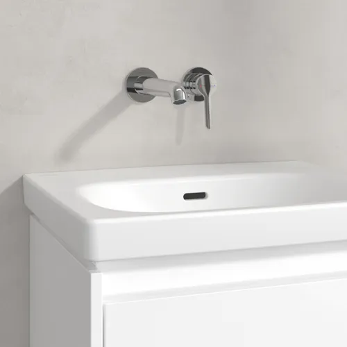 Bild von VILLEROY BOCH Skyla Waschbecken, 445 x 550 x 150 mm, Stone White CeramicPlus, mit Überlauf #5A5157RW