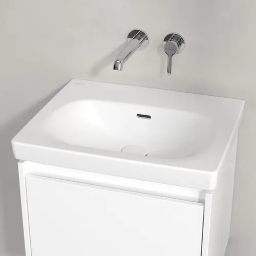 Bild von VILLEROY BOCH Skyla Waschbecken, 445 x 550 x 150 mm, Stone White CeramicPlus, mit Überlauf #5A5157RW
