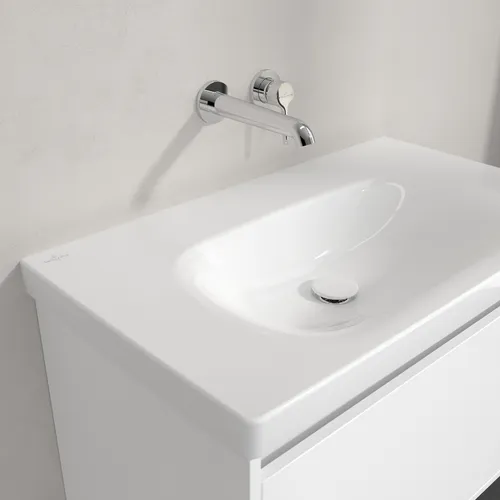 Picture of VILLEROY BOCH Skyla Vanity washbasin, 800 x 460 x 160 mm, White Alpin CeramicPlus, without overflow #5A5183R1