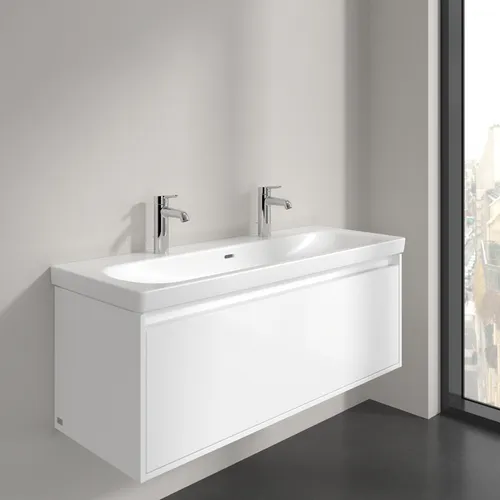 Picture of VILLEROY BOCH Skyla Vanity washbasin, 1200 x 460 x 160 mm, Stone White CeramicPlus, with overflow #5A51C4RW