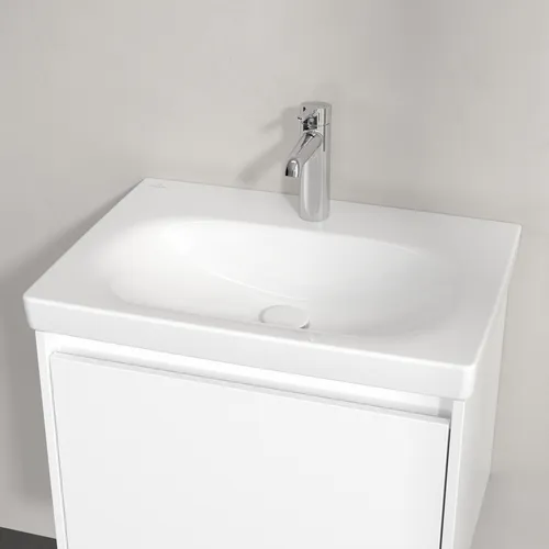 Picture of VILLEROY BOCH Skyla Washbasin, 650 x 460 x 160 mm, White Alpin CeramicPlus, without overflow #5A5166R1