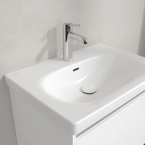 Obrázek VILLEROY BOCH Skyla Washbasin, 650 x 460 x 160 mm, Stone White CeramicPlus, with overflow #5A5165RW