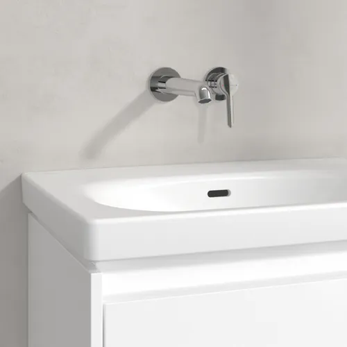 Picture of VILLEROY BOCH Skyla Washbasin, 650 x 460 x 160 mm, Stone White CeramicPlus, with overflow #5A5167RW