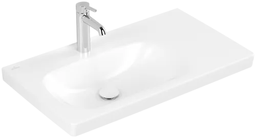 Obrázek VILLEROY BOCH Skyla Vanity washbasin, 800 x 460 x 160 mm, Stone White CeramicPlus, without overflow #5A52L2RW