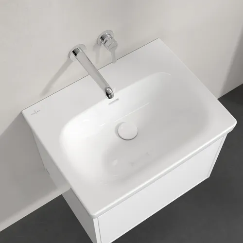 Picture of VILLEROY BOCH Skyla Washbasin, 600 x 460 x 163 mm, White Alpin, with overflow #5A516201