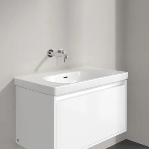 Obrázek VILLEROY BOCH Skyla Vanity washbasin, 800 x 460 x 160 mm, Stone White CeramicPlus, with overflow #5A5182RW