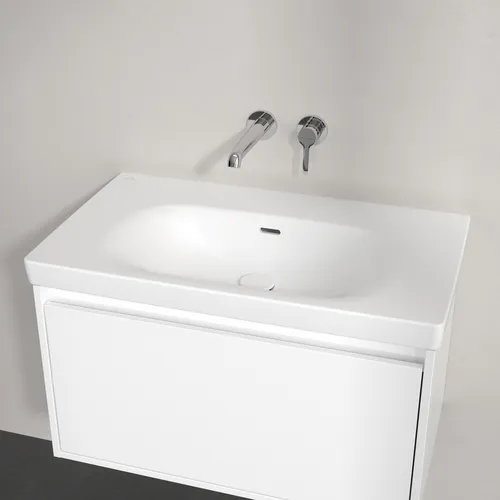 Obrázek VILLEROY BOCH Skyla Vanity washbasin, 800 x 460 x 160 mm, Stone White CeramicPlus, with overflow #5A5182RW