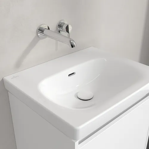 Obrázek VILLEROY BOCH Skyla Washbasin, 445 x 550 x 150 mm, White Alpin CeramicPlus, with overflow #5A5157R1