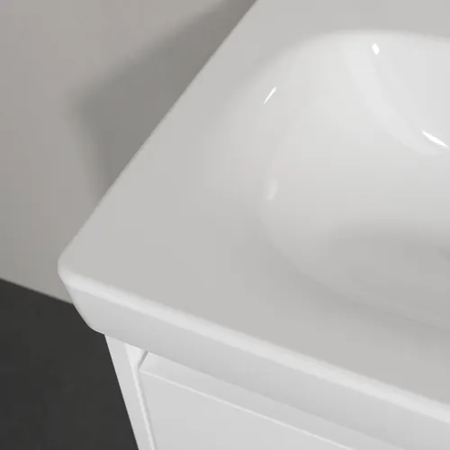 Obrázek VILLEROY BOCH Skyla Washbasin, 445 x 550 x 150 mm, White Alpin CeramicPlus, with overflow #5A5157R1