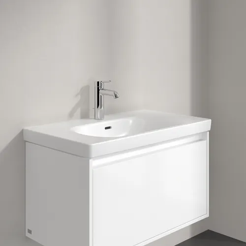 Bild von VILLEROY BOCH Skyla Schrankwaschtisch, 800 x 460 x 160 mm, Stone White CeramicPlus, mit Überlauf #5A5180RW