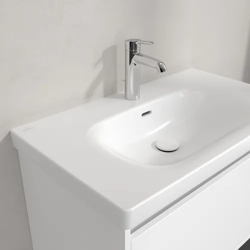 Bild von VILLEROY BOCH Skyla Schrankwaschtisch, 800 x 460 x 160 mm, Stone White CeramicPlus, mit Überlauf #5A5180RW