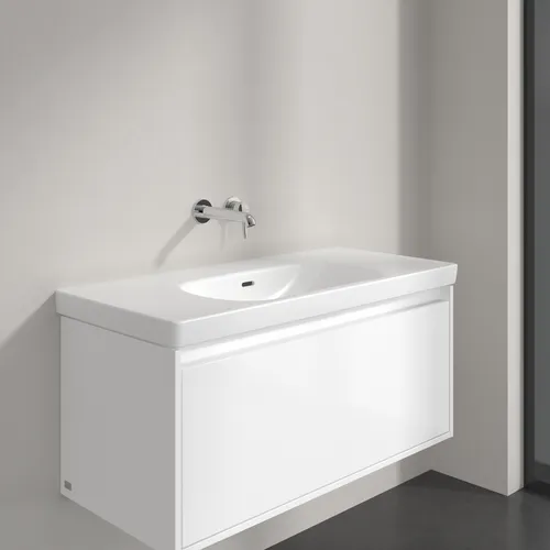 Bild von VILLEROY BOCH Skyla Schrankwaschtisch, 1000 x 460 x 160 mm, Stone White CeramicPlus, mit Überlauf #5A51A6RW