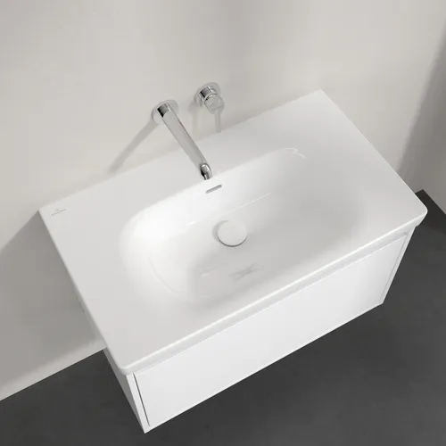 Bild von VILLEROY BOCH Skyla Schrankwaschtisch, 800 x 460 x 160 mm, Weiß Alpin CeramicPlus, mit Überlauf #5A5182R1