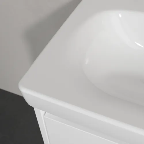Obrázek VILLEROY BOCH Skyla Washbasin, 445 x 550 x 150 mm, White Alpin, with overflow #5A515501