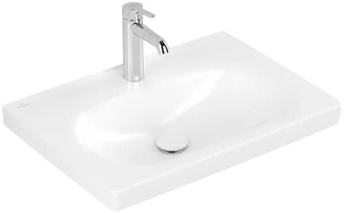 Bild von VILLEROY BOCH Skyla Waschbecken, 650 x 460 x 160 mm, Stone White CeramicPlus, ohne Überlauf #5A5166RW