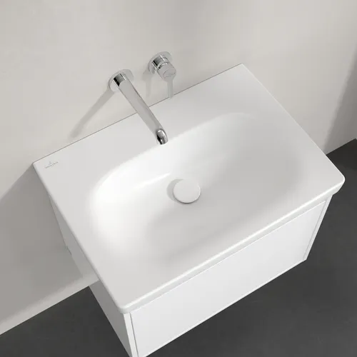 Obrázek VILLEROY BOCH Skyla Washbasin, 650 x 460 x 160 mm, Stone White CeramicPlus, without overflow #5A5168RW