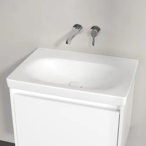 Obrázek VILLEROY BOCH Skyla Washbasin, 650 x 460 x 160 mm, Stone White CeramicPlus, without overflow #5A5168RW