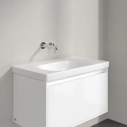 Obrázek VILLEROY BOCH Skyla Vanity washbasin, 800 x 460 x 160 mm, Stone White CeramicPlus, without overflow #5A5183RW