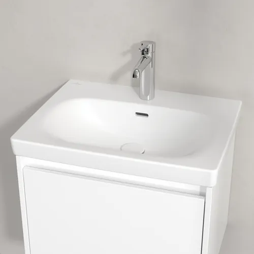 Picture of VILLEROY BOCH Skyla Washbasin, 600 x 460 x 163 mm, Stone White CeramicPlus, with overflow #5A5160RW