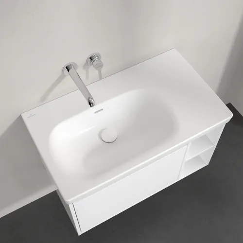 Obrázek VILLEROY BOCH Skyla Vanity washbasin, 800 x 460 x 160 mm, Stone White CeramicPlus, with overflow #5A52L3RW