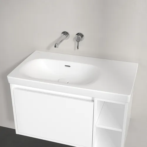 Obrázek VILLEROY BOCH Skyla Vanity washbasin, 800 x 460 x 160 mm, Stone White CeramicPlus, with overflow #5A52L3RW