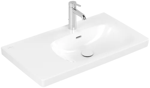 Bild von VILLEROY BOCH Skyla Schrankwaschtisch, 800 x 460 x 160 mm, Weiß Alpin, mit Überlauf #5A52R101