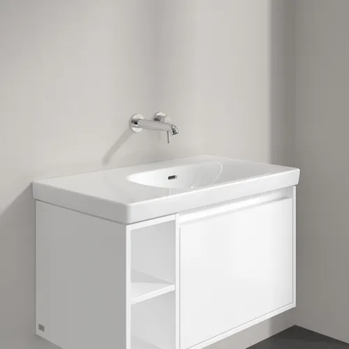 Picture of VILLEROY BOCH Skyla Vanity washbasin, 800 x 460 x 160 mm, White Alpin CeramicPlus, with overflow #5A52R3R1