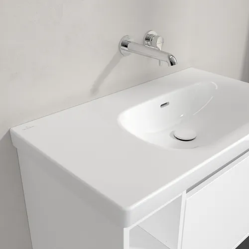 Picture of VILLEROY BOCH Skyla Vanity washbasin, 800 x 460 x 160 mm, White Alpin CeramicPlus, with overflow #5A52R3R1