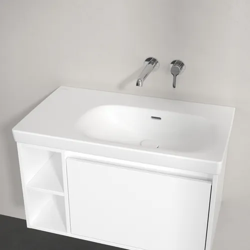 Picture of VILLEROY BOCH Skyla Vanity washbasin, 800 x 460 x 160 mm, White Alpin CeramicPlus, with overflow #5A52R3R1