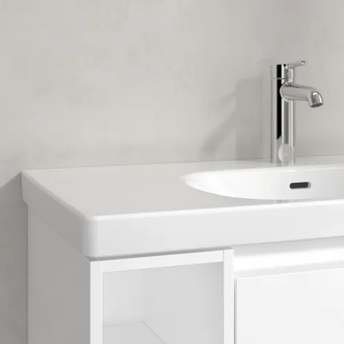 Picture of VILLEROY BOCH Skyla Vanity washbasin, 800 x 460 x 160 mm, White Alpin CeramicPlus, with overflow #5A52R1R1