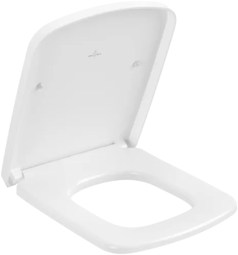 Obrázek VILLEROY BOCH Subway 3.0 Toilet seat and cover, with automatic lowering mechanism (SoftClosing), with removable seat (QuickRelease), Stone White #8M85S1RW