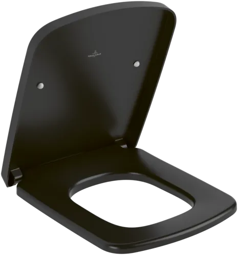 Obrázek VILLEROY BOCH Subway 3.0 WC seat, with soft-closing mechanism, with removable seat (QuickRelease), Pure Black #8M85S1R7