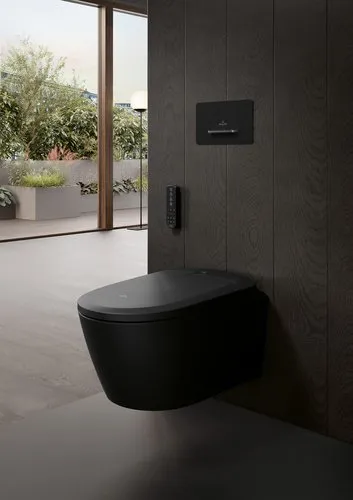 Bild von VILLEROY BOCH ViConnect Installationssysteme WC-Betätigungsplatte Supreo, Glass Glossy Black #V99442RB
