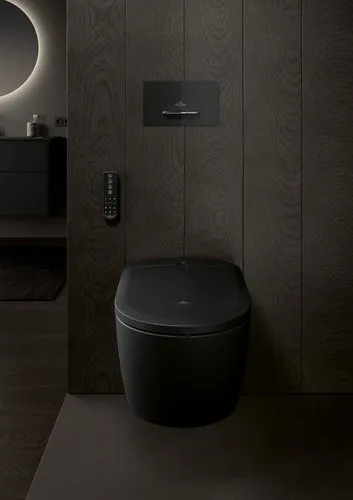 Bild von VILLEROY BOCH ViConnect Installationssysteme WC-Betätigungsplatte Supreo, Glass Glossy Black #V99442RB
