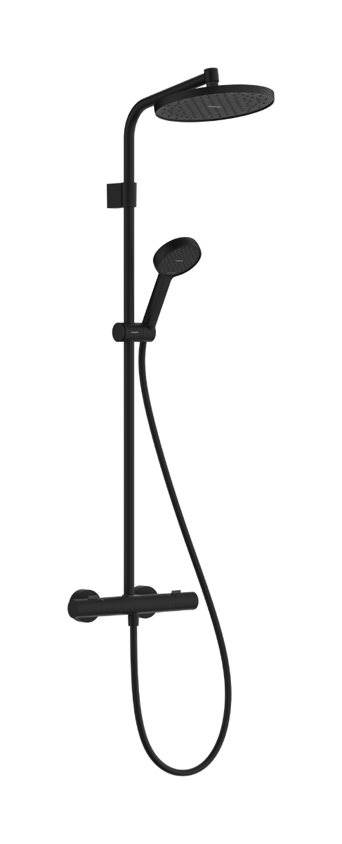 Bild von HANSGROHE Activera S Showerpipe 240 1jet EcoSmart mit Ecostat Fine Varia #28078670 - Mattschwarz