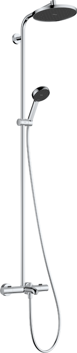 Bild von HANSGROHE Activera S Showerpipe 240 1jet EcoSmart mit Wannenthermostat Ecostat Fine #28871000 - Chrom