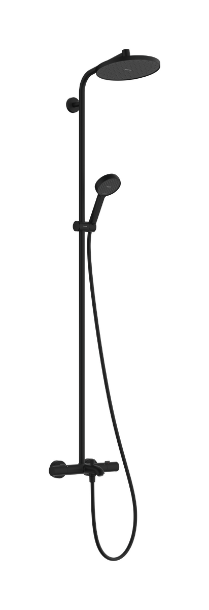 Bild von HANSGROHE Activera S Showerpipe 240 1jet EcoSmart mit Wannenthermostat Ecostat Fine #28871670 - Mattschwarz