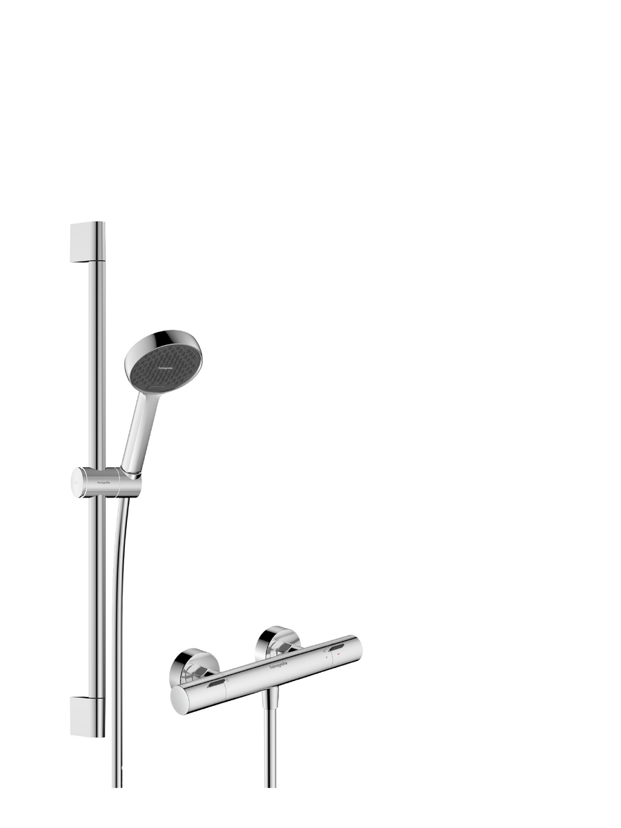 Bild von HANSGROHE Activera Select S Brausesystem Aufputz 95 2jet EcoSmart mit Ecostat Fine und Brausestange 65 cm #28876000 - Chrom