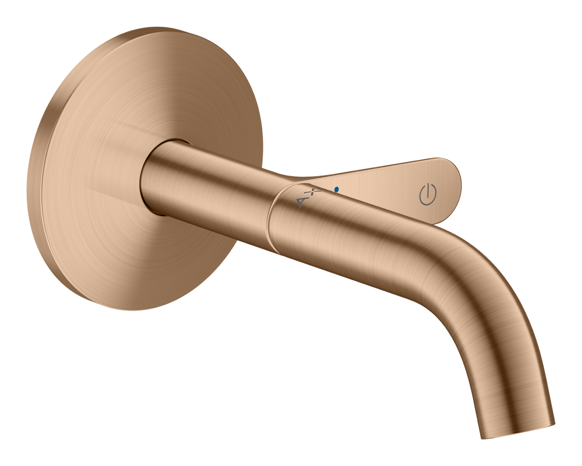 Bild von HANSGROHE AXOR One Waschtischmischer Unterputz für Wandmontage Select mit Auslauf 160 mm #48180310 - Brushed Red Gold